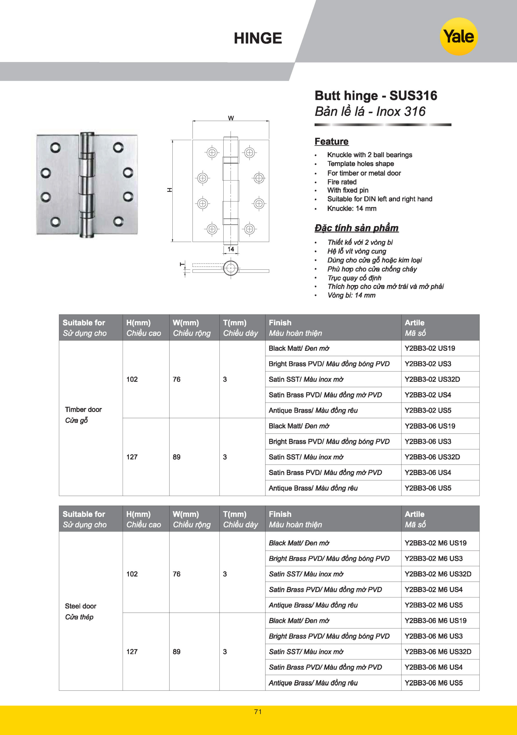 Bản Lề Yale catalogue yale 2025 Page 069 scaled