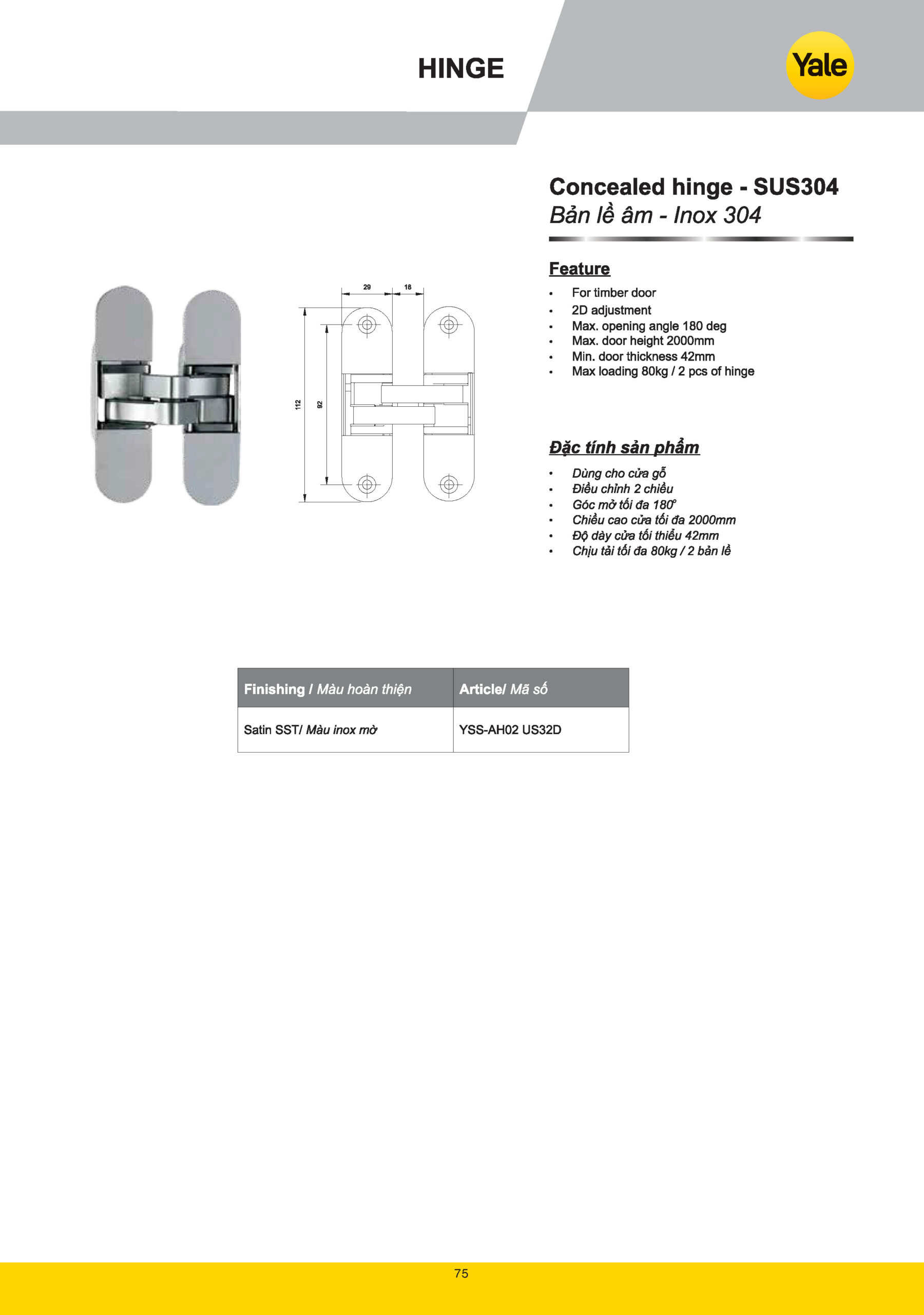 Bản Lề Yale catalogue yale 2025 Page 073 scaled