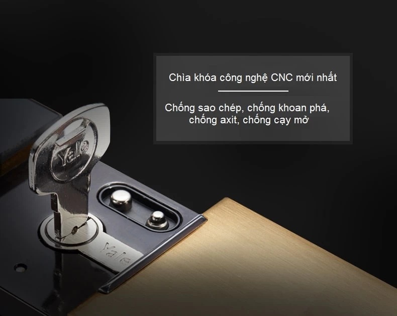Yale YDM 3109AF MB YDM3109AF CG Mo khoa bang chia khoa co khan cap