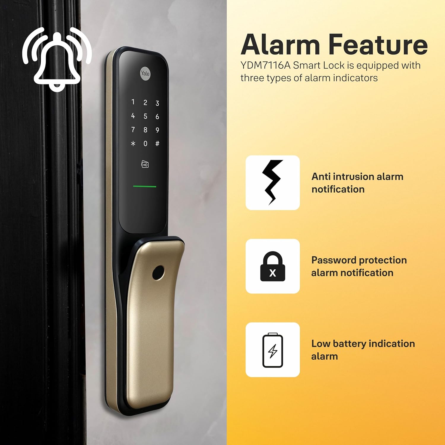 Khóa cửa vân tay YALE KYRA Pro Yale Kyra Pro 3